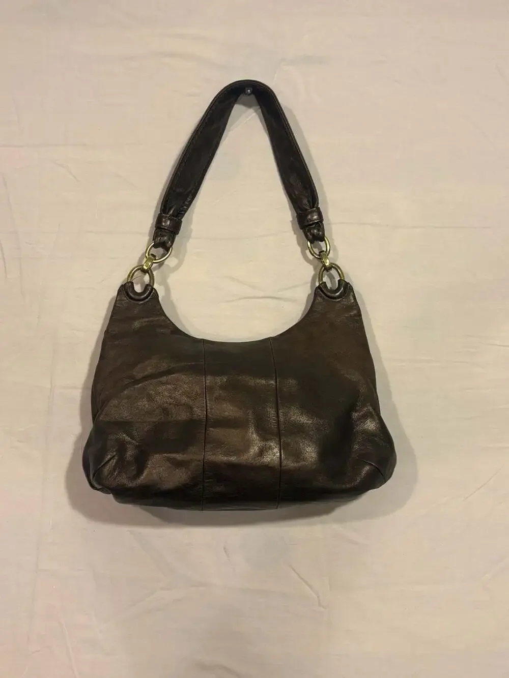 Coach Kristin Bronze Metallic Leather Hobo Bag 18809